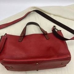 LILY リリィ レッセフェール＊ WAYショルダー ハンドバッグ　赤本革　非対面取引可能の画像