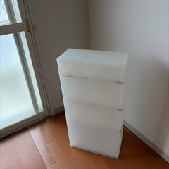 廃棄予定！早い者勝ち　無印良品　収納ストッカー　キャスター付き　キャビネット　ワゴン　収納ケース　ポリプロピレン　キャスターなしの画像