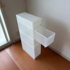 廃棄予定！早い者勝ち　無印良品　収納ストッカー　キャスター付き　キャビネット　ワゴン　収納ケース　ポリプロピレン　キャスターなしの画像