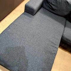 LOWYA カウチソファ コーナーソファ L字 3人掛け ネイビーの画像