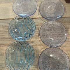 ガラス製　小皿　計6枚の画像