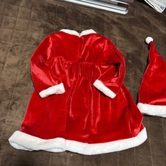 キッズ　クリスマス服、帽子セットの画像