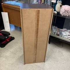 サ2512-212 ワイヤーバスケット付き カラーボックス ダークブラウン 3段 キズ汚れ有りの画像