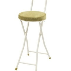 セット 折りたたみ椅子 コンパクト チェア 座面高60cm 軽量 背もたれ ハイチェアーの画像