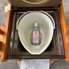 ポータブルトイレ　木製フレーム未使用の画像