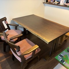 ダイニングテーブル5点セット(DTヤマト4/DCヤマト2両肘回転板座)の画像