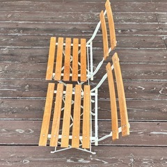 木製 折りたたみ椅子 フォールディングチェア 2脚セットの画像