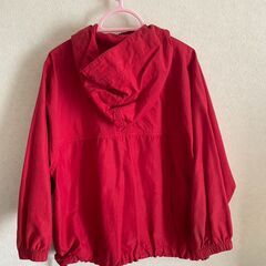 L.L.Bean キッズ ジャケット 120｜フード付き｜赤｜軽くて丈夫の画像