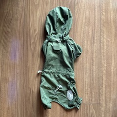 ポンポリース 犬用レインコート　モスグリーン　小型犬の画像