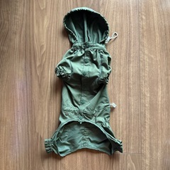 ポンポリース 犬用レインコート　モスグリーン　小型犬の画像