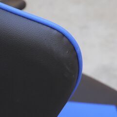≪zyt2652ジ≫ MESE RACING ゲーミングチェア 合皮 黒青 ブラック/ブルー 昇降/リクライニング/ハイバック/PCチェア/中古家具/リユースストレージ仙台 071220-02の画像