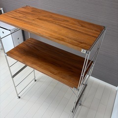 無印良品   ステンレスユニットシェルフ　ウォールナット棚板2枚セットの画像