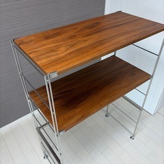 無印良品   ステンレスユニットシェルフ　ウォールナット棚板2枚セットの画像