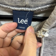 Lee グレー フード付きパーカーの画像
