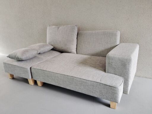 LOWYA 2人掛けソファ 美品！ 美品・お届けも可能です】LOWYA（ロウヤ）ソファ＆オットマンセット