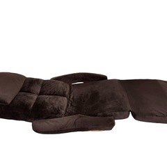 座椅子 リクライニング 14段ギアチェアー いす イス コンパクト【ブラウン】の画像