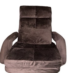 座椅子 リクライニング 14段ギアチェアー いす イス コンパクト【ブラウン】の画像