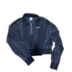 Nike コーデュロイハーフジップ クロップドセットアップの画像