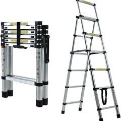 DayPlus 伸縮脚立はしご 最長1.7mの画像