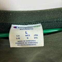 Champion オリーブグリーン クルーネック スウェットの画像