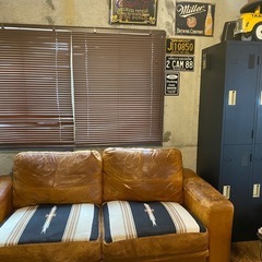 本革ソファ　アメリカンヴィンテージの画像