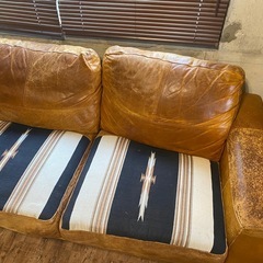 本革ソファ　アメリカンヴィンテージの画像