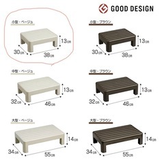 【小原産業】プラスチック踏み台 高さ13cm 小型タイプの画像