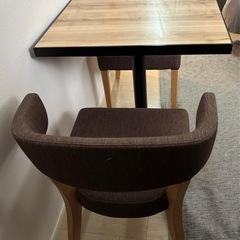 カフェ テーブル チェア 2脚セットの画像