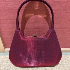 定価3万円刺繍ハンドバッグ　ストール付　ワインレッド　和装　洋装の画像