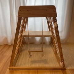 木製　ジャングルジム　滑り台　ブランコ　雲梯の画像
