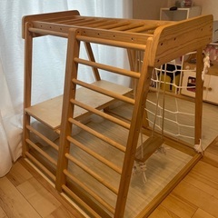 木製　ジャングルジム　滑り台　ブランコ　雲梯の画像