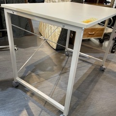 【キャスター付きテーブル】【白】クリーニング済み【管理番号1221】野の画像