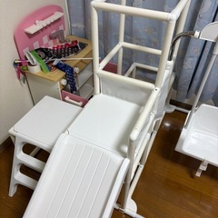 キッズ　遊具　室内　ジャングルジム　ホワイト　白の画像