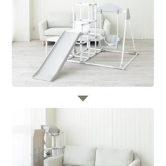 キッズ　遊具　室内　ジャングルジム　ホワイト　白の画像