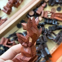 チェス　インドネシア　民芸品　アンティーク　バックギャモンの画像