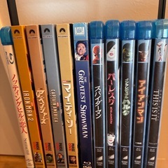 洋画 Blu-ray・DVD まとめ売り＋DVDラック付き / マーベル・名作多数の画像
