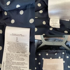 BANANA REPUBLIC キルティング中綿ジャケット　S ネイビーの画像