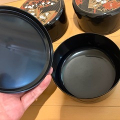 オシャレ！丸形重箱　蓋つき小さめ重箱の画像