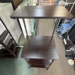 【リサイクルサービス八光】幅49cm　ニトリ 電子レンジラック ダークブラウンの画像