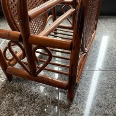 ラタン　マガジンラック　シューズラック　ビンテージ　アンティークの画像