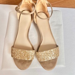 【無料】ゴールドラメ サンダル（24cm）の画像