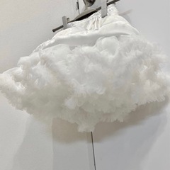 ホワイト フリル パニエ 35cm丈の画像