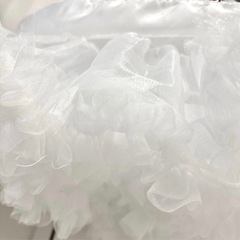 ホワイト フリル パニエ 35cm丈の画像
