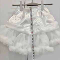 ホワイト フリル パニエ 35cm丈の画像