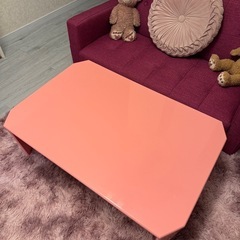 折りたたみテーブル ピンク