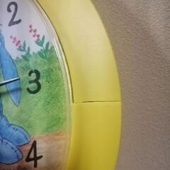 プーさん壁掛け時計　一部割れありの画像