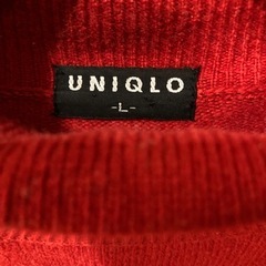 UNIQLO タートルネック セーター L レッドの画像