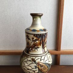 【壺屋焼 やちむん】陶栄 新垣栄一　師小橋川永仁　上焼 絵付陶器 魚紋 沖縄 琉球の画像