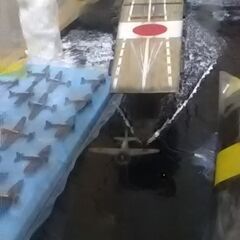 中古品 模型　航空母艦　空母　赤城　艦載機付き　ケース付き　ジオラマの画像