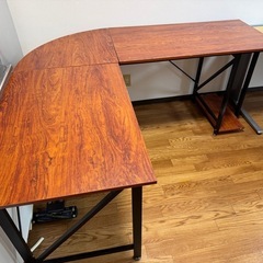 L字　PCデスクの画像